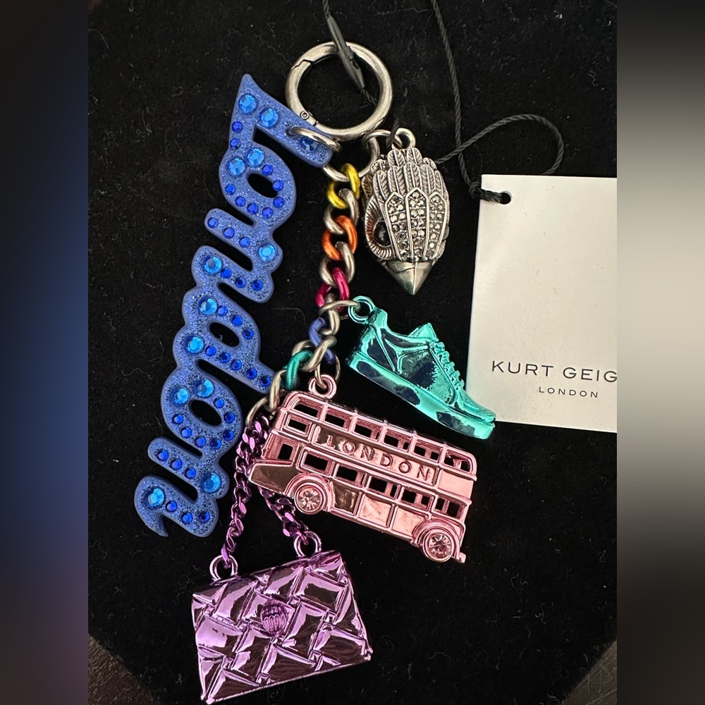 SOLD Iconic Kurt Geiger London Eagle Mix Key Ring Charm HTF NWT Stunning! - Picture 1 of 9